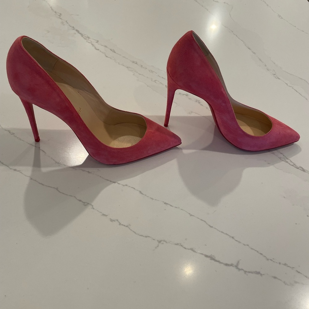 Pink suede Christian Louboutin’s!